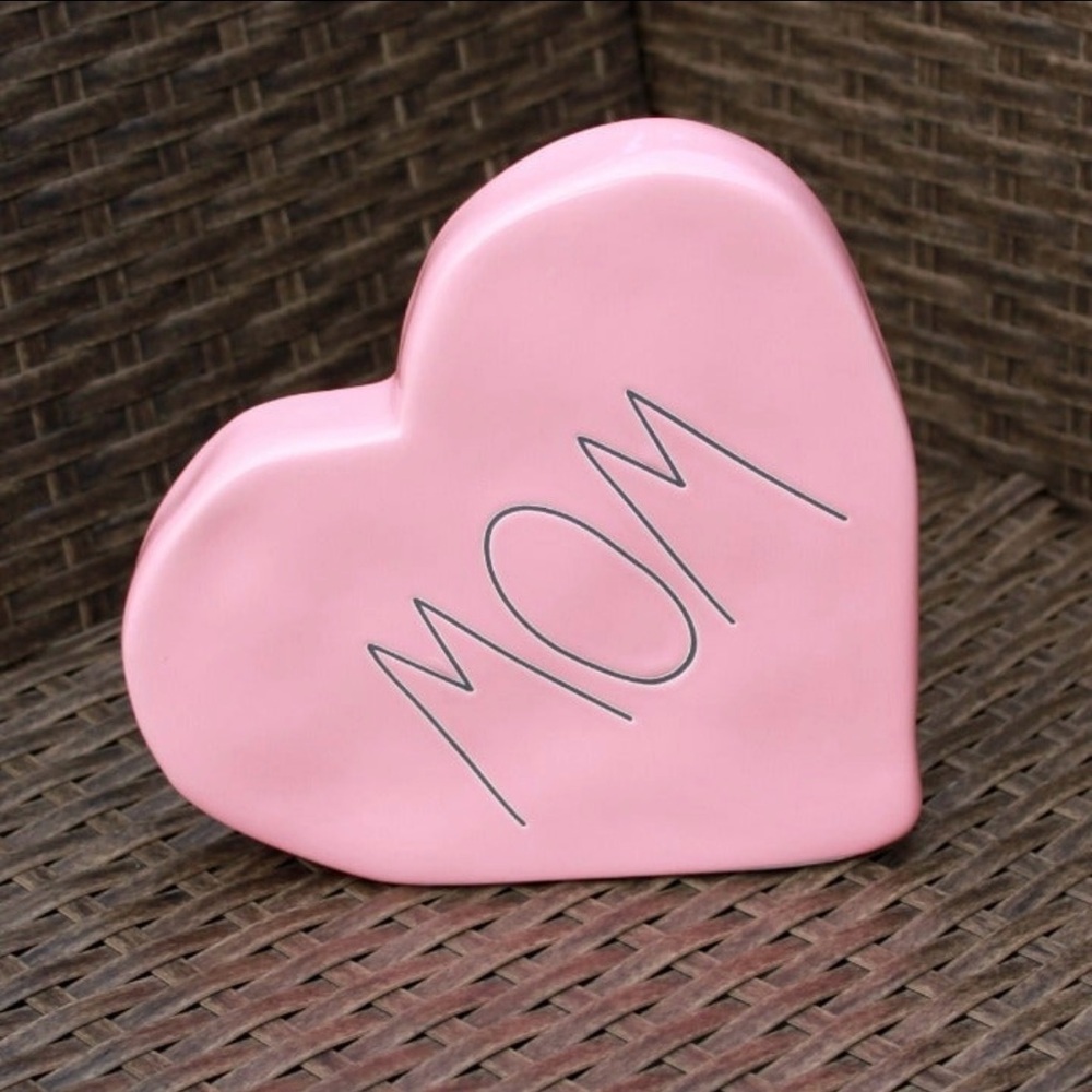 Rae Dunn Pink MOM Heart Decoration NEW Mother's Day gift idea Home decor
